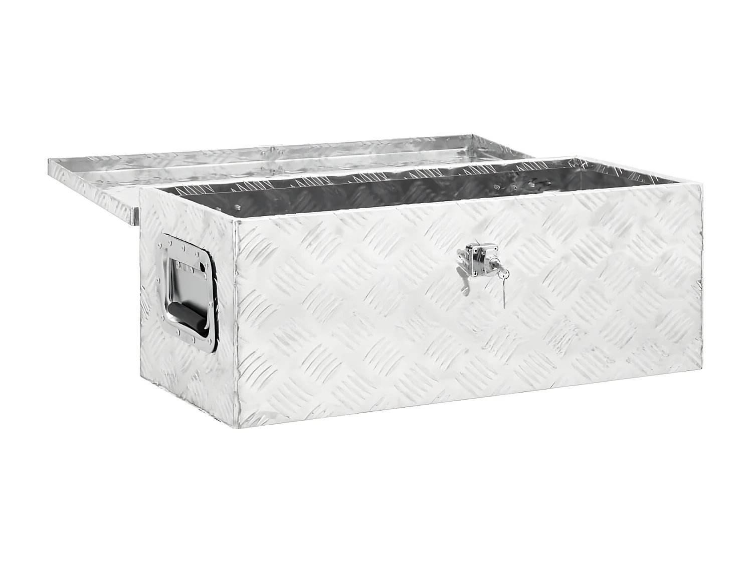 Prolenta Premium -  Boîte de rangement Argenté 70x31x27 cm Aluminium