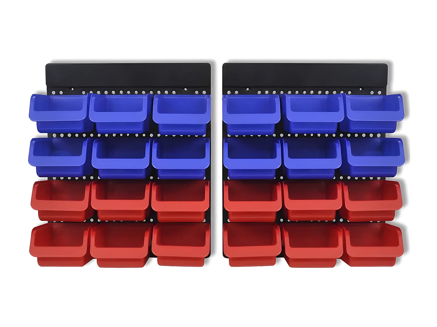 Maison Exclusive Organizador de herramientas de garaje de pared azul y rojo