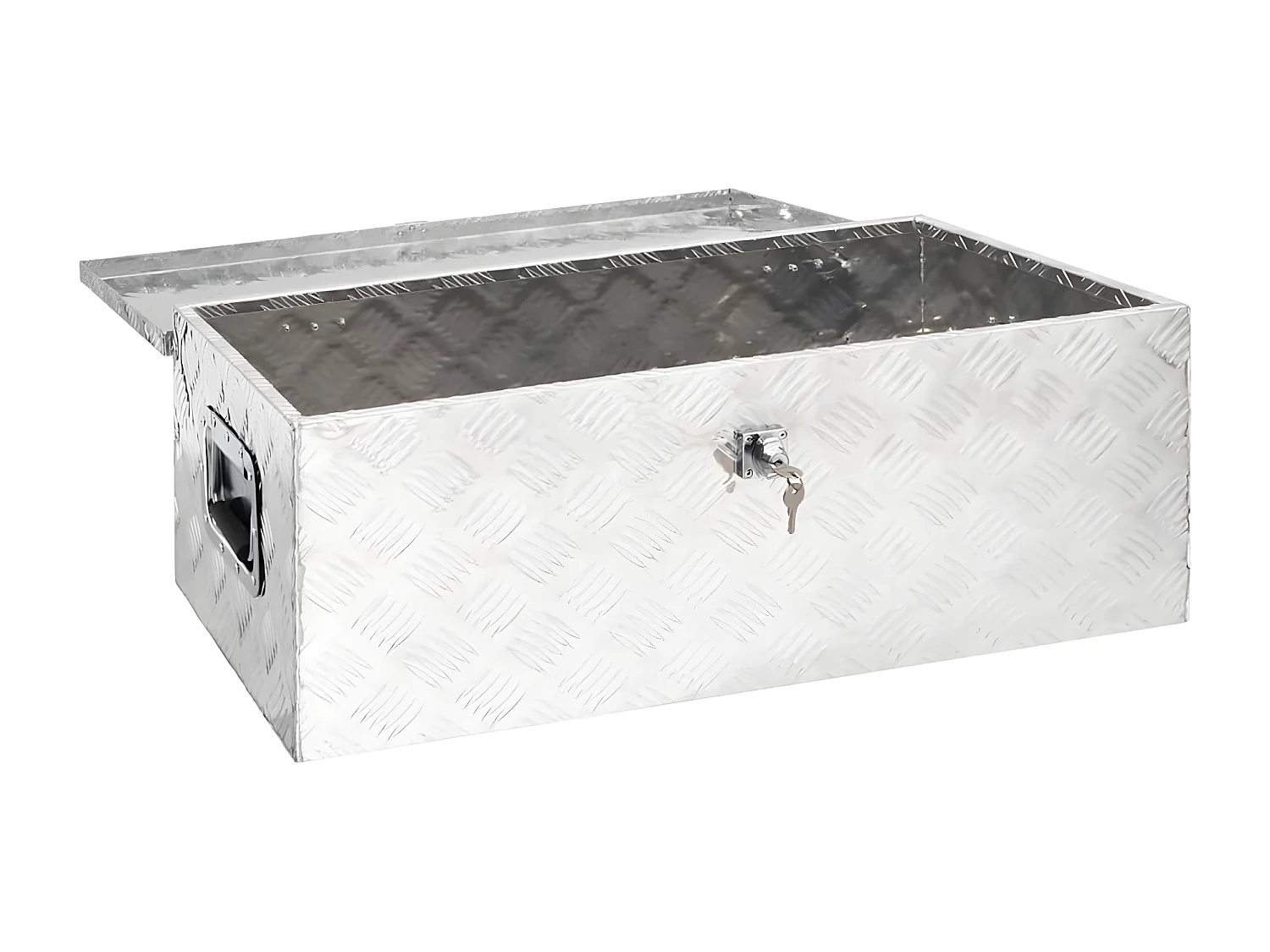 Prolenta Premium -  Boîte de rangement Argenté 80x39x30 cm Aluminium