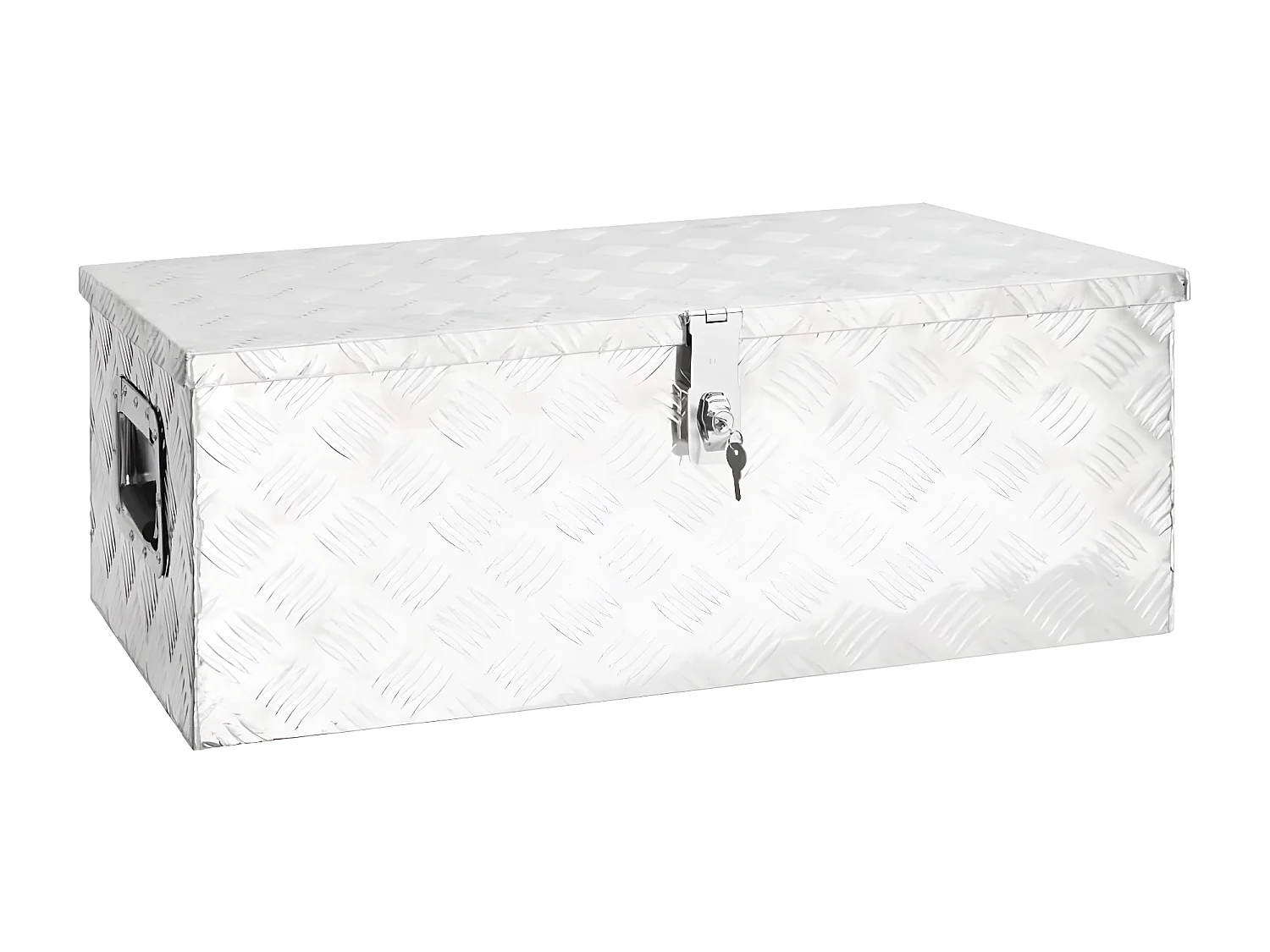 Prolenta Premium -  Boîte de rangement Argenté 80x39x30 cm Aluminium