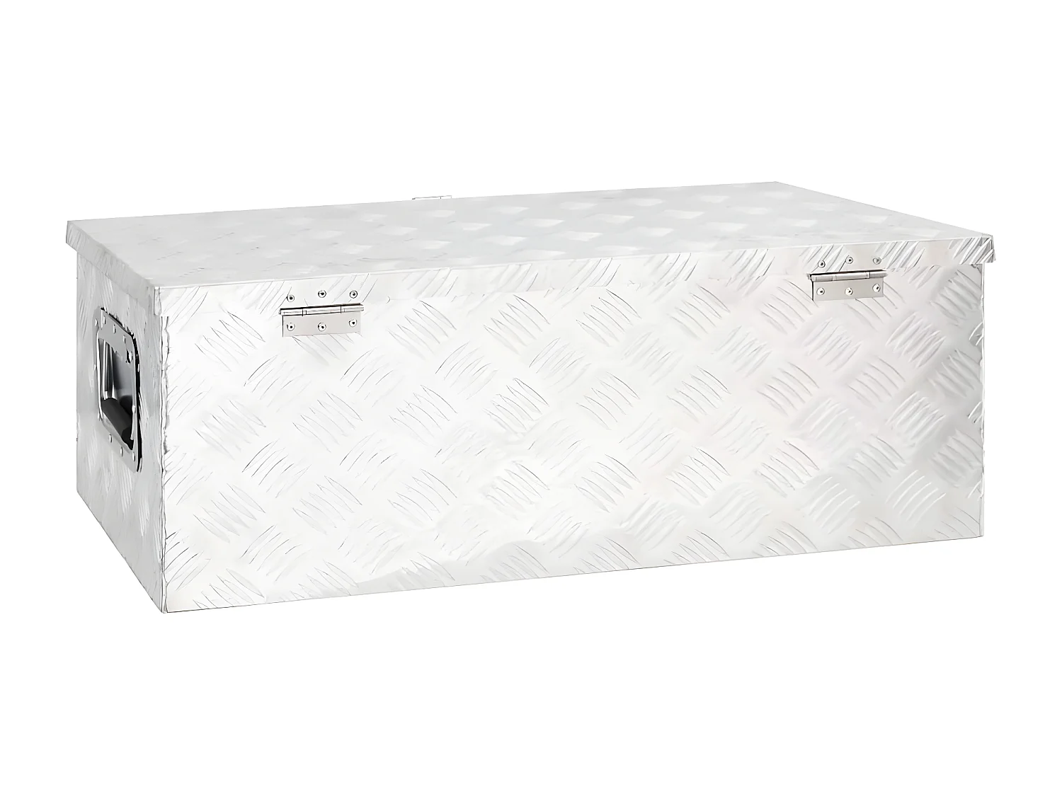 Prolenta Premium -  Boîte de rangement Argenté 80x39x30 cm Aluminium