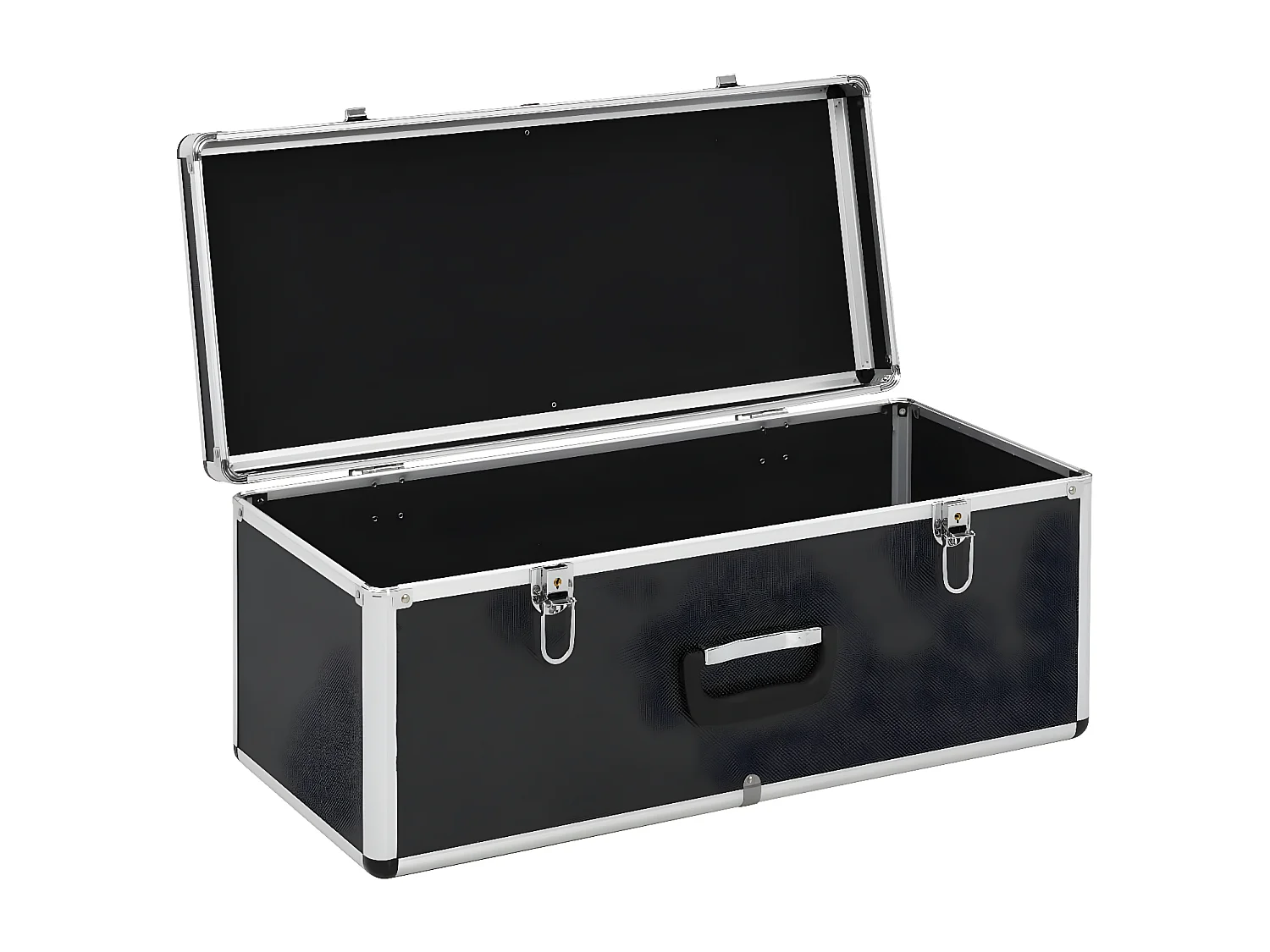 Maison Exclusive Cajas de almacenamiento 2 unidades aluminio negro