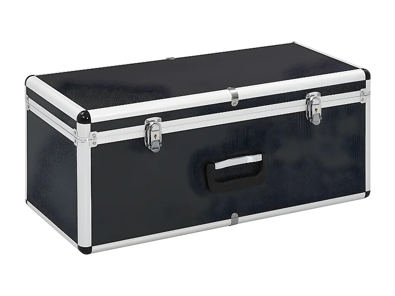 Prolenta Premium -  Boîtes de rangement 2 pcs Noir Aluminium