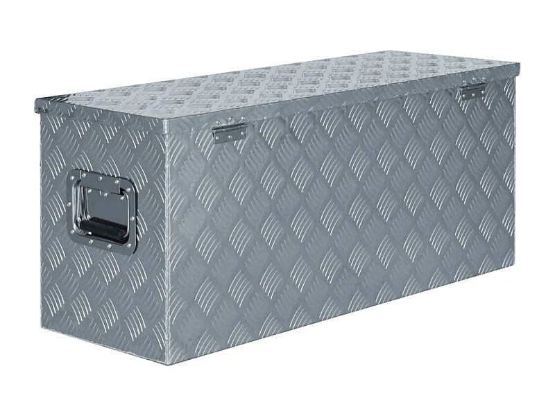 Maison Exclusive Caja de aluminio plateado 90,5x35x40 cm