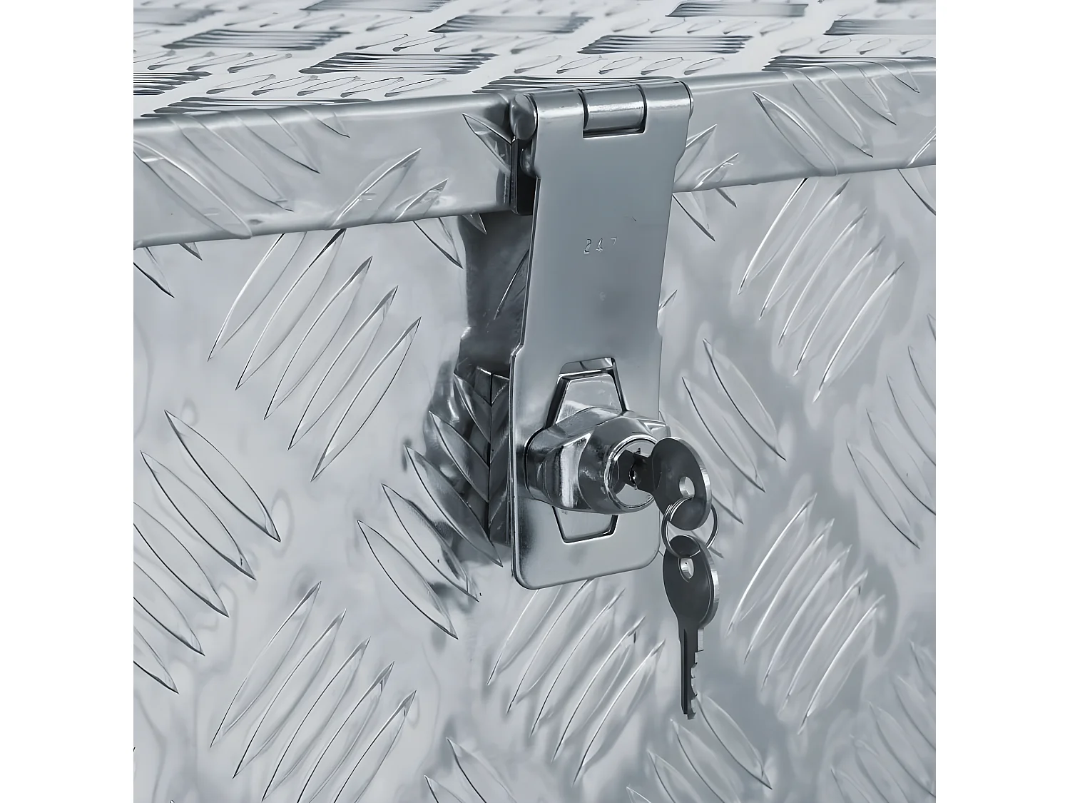 Prolenta Premium - Aluminiumkiste 90,5×35×40 cm Silbern