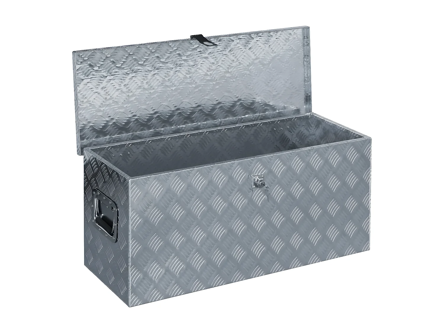 Maison Exclusive Cassetta in Alluminio 90,5x35x40 cm Argento