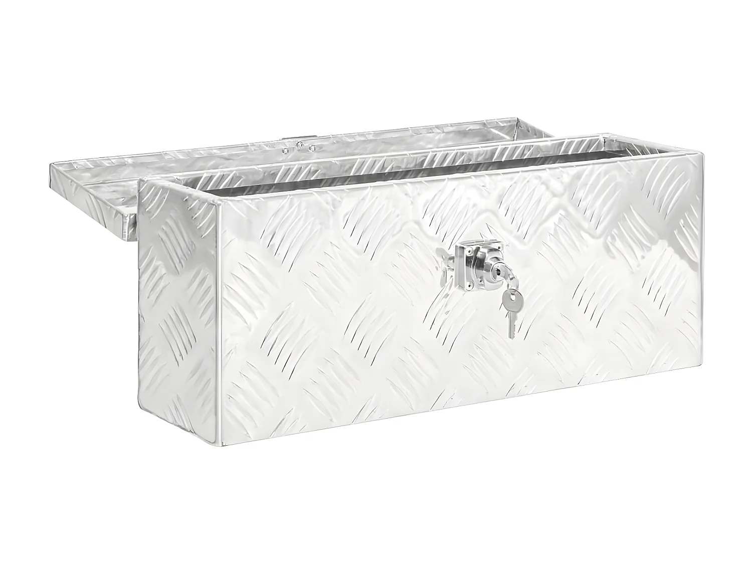 Prolenta Premium -  Aufbewahrungsbox Silbern 50x15x20,5 cm Aluminium