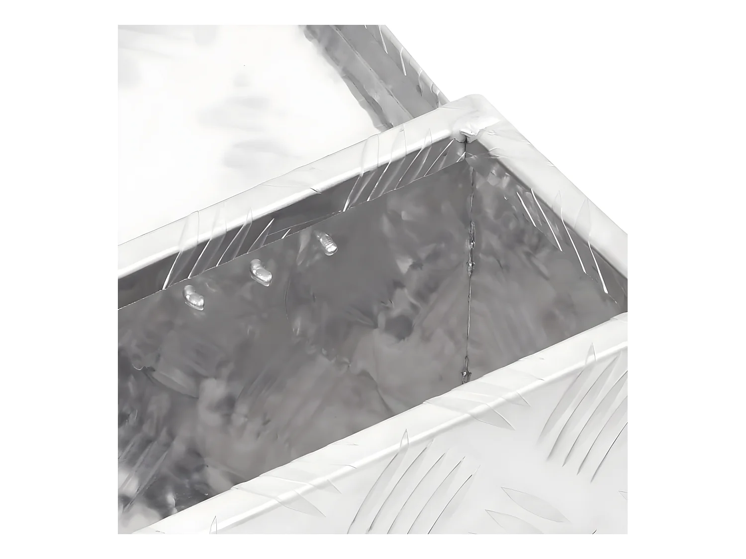 Prolenta Premium -  Boîte de rangement Argenté 50x15x20,5 cm Aluminium