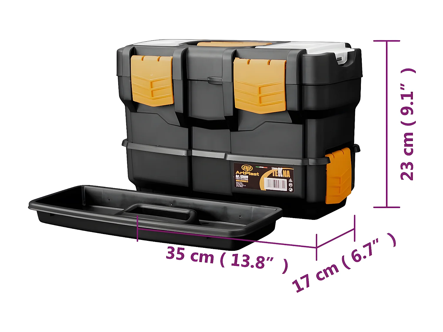 Prolenta Premium - Werkzeugkoffer 350x170x230 mm Polypropylen