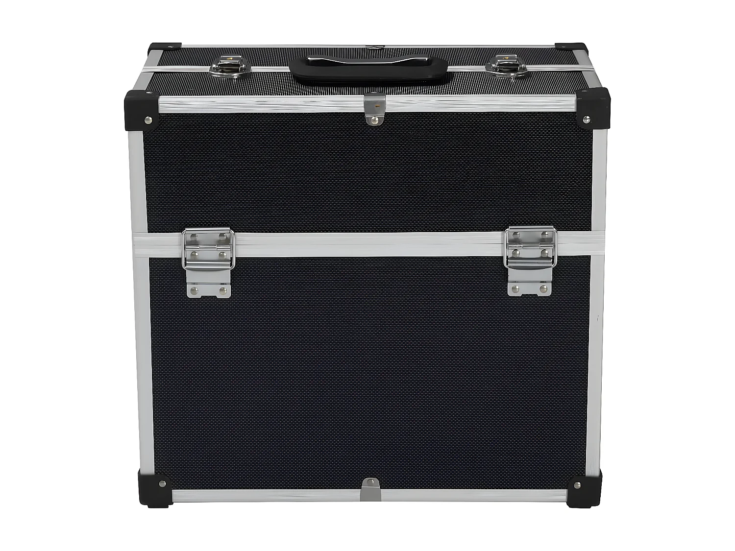 Maison Exclusive Caja de herramientas aluminio negro 38x22,5x34 cm