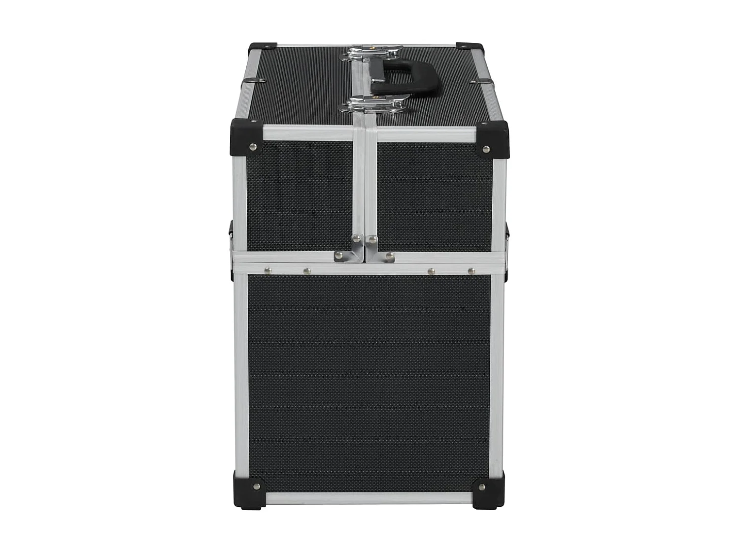 Maison Exclusive Caja de herramientas aluminio negro 38x22,5x34 cm