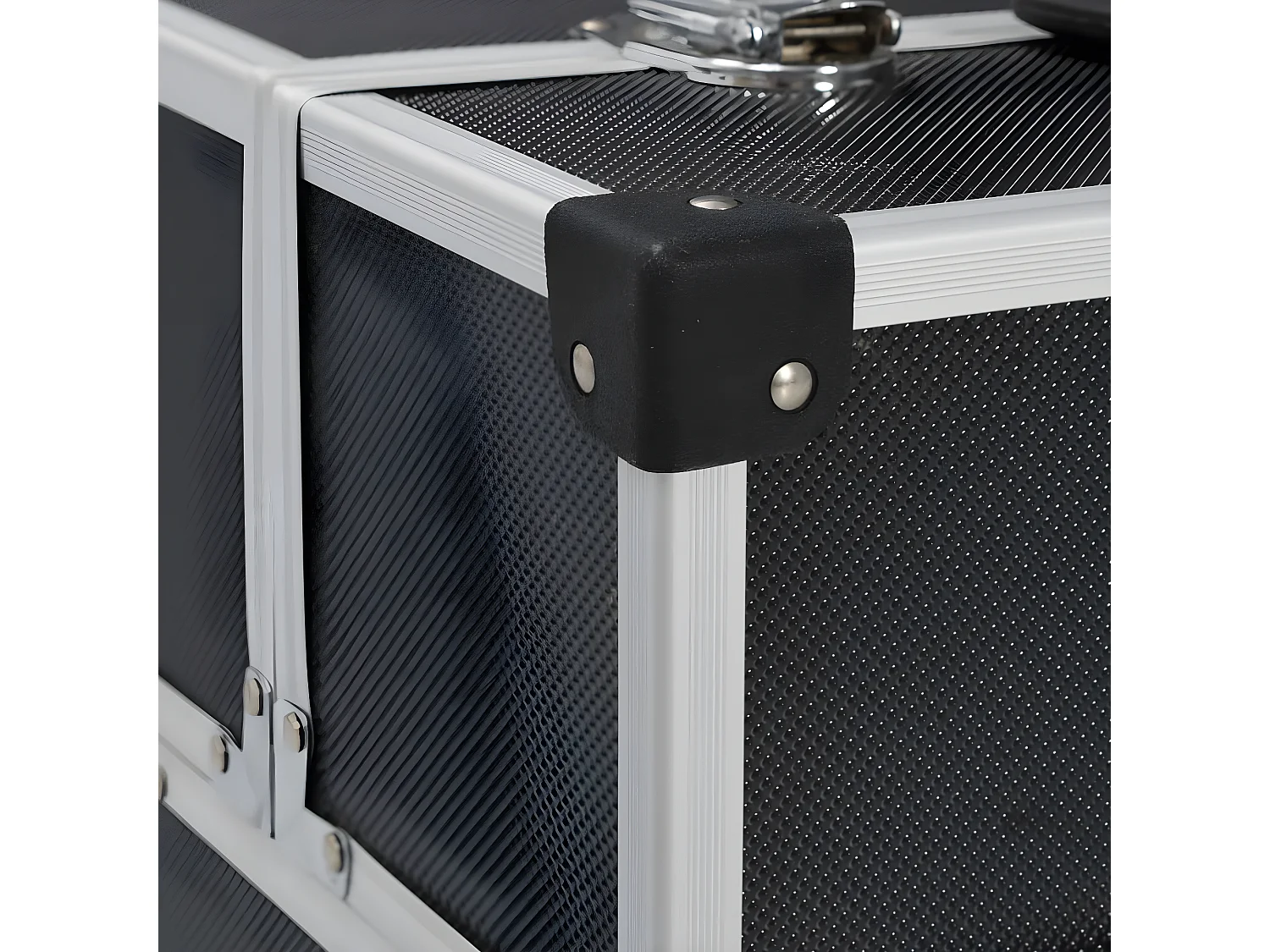 Maison Exclusive Caja de herramientas aluminio negro 38x22,5x34 cm