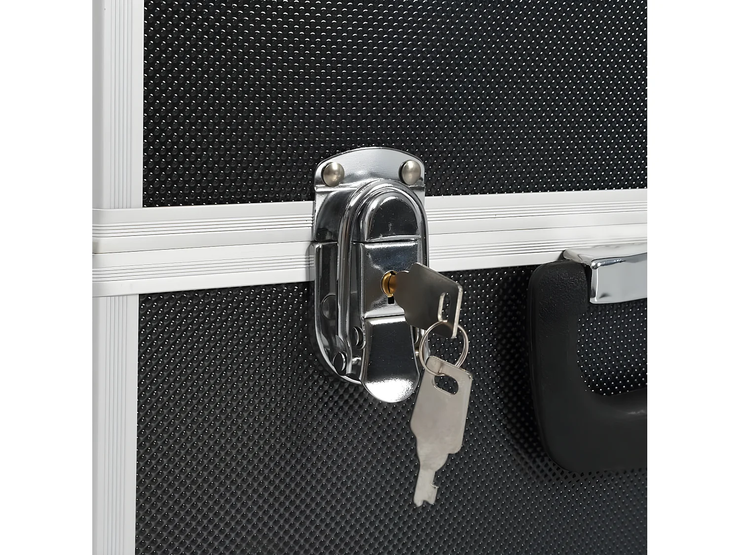 Maison Exclusive Caja de herramientas aluminio negro 38x22,5x34 cm