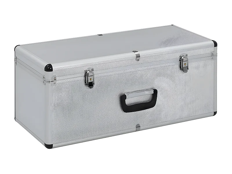 Maison Exclusive Cajas de almacenamiento 2 unidades aluminio plateado