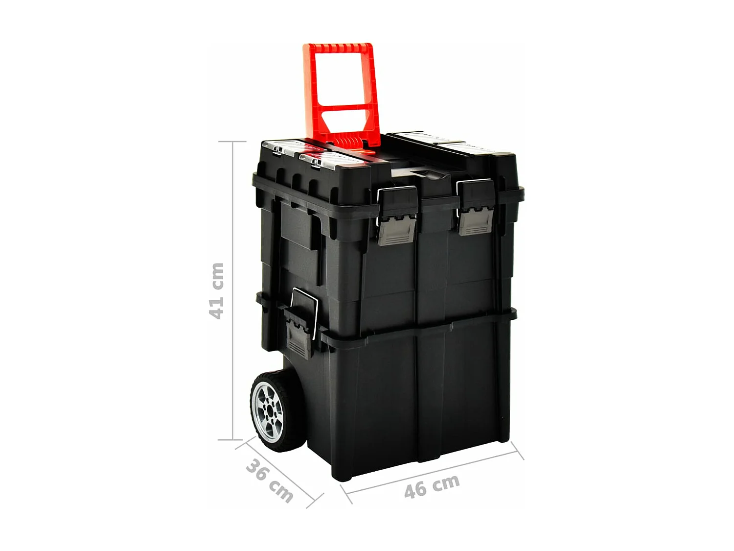 Prolenta Premium - Werkzeug-Organizer Trolley mit Griff 46×36×41 cm