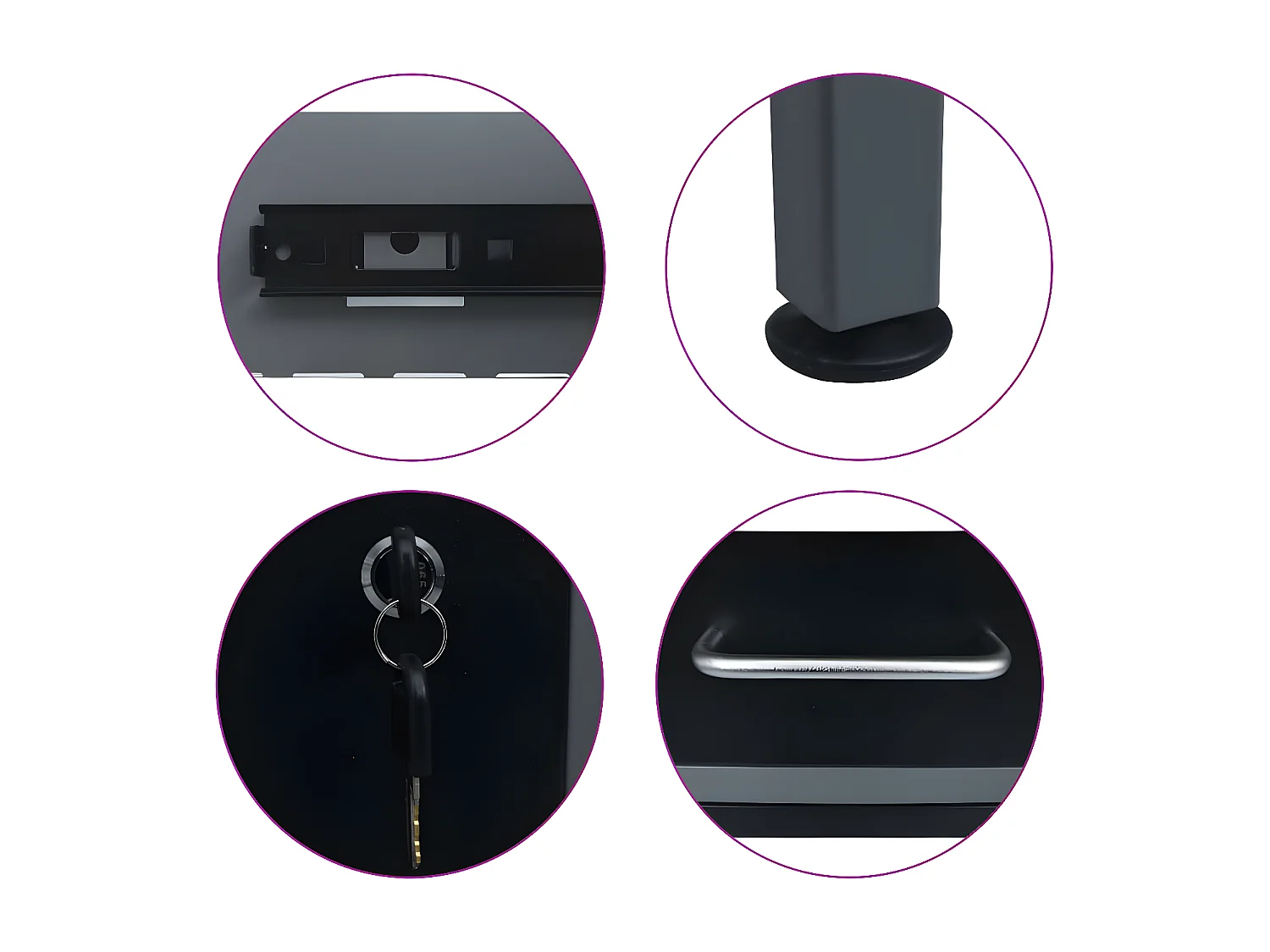 Prolenta Premium -  Banco da Lavoro Nero 120x60x85 cm in Acciaio