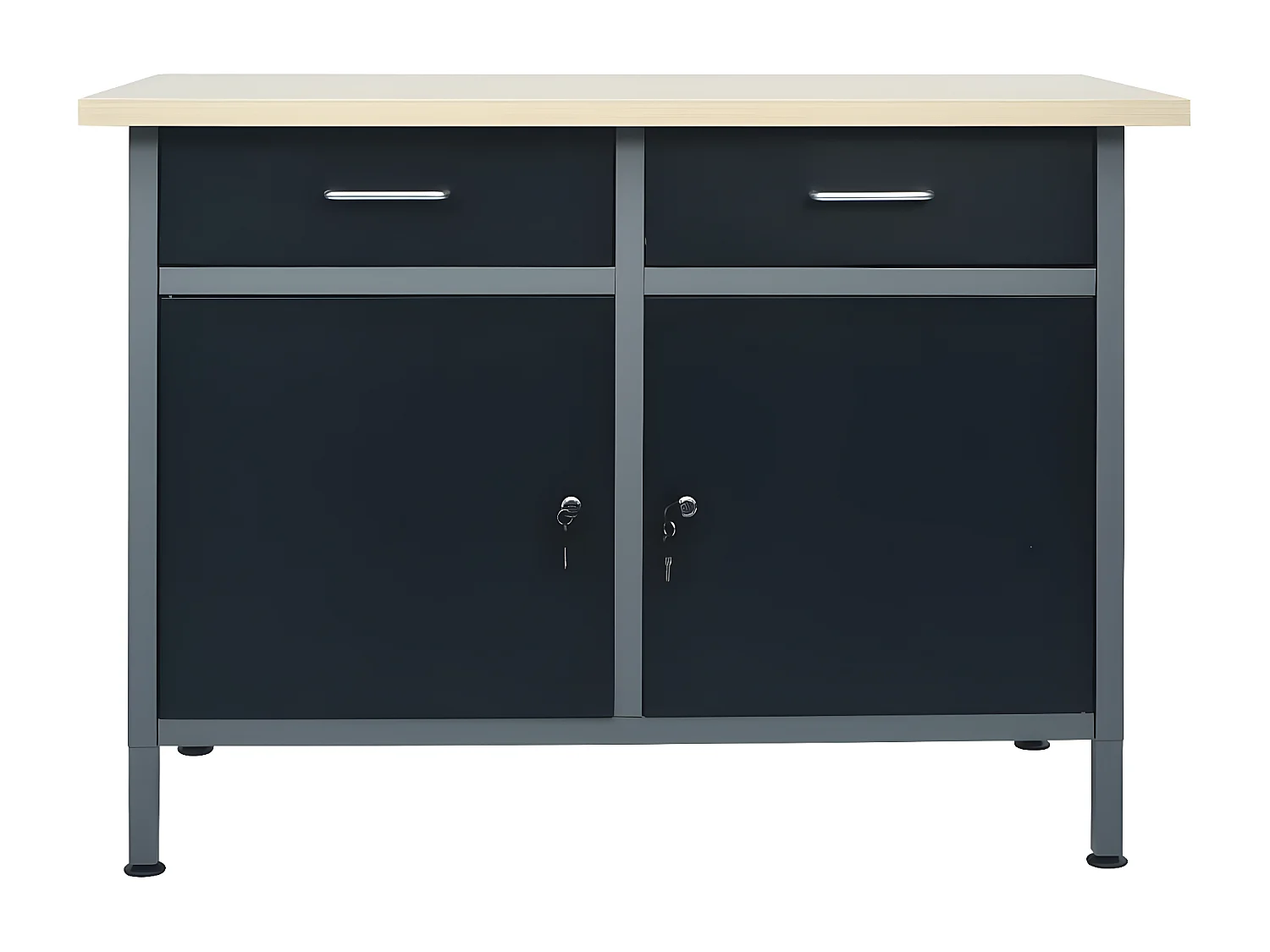 Prolenta Premium -  Établi Noir 120x60x85 cm Acier
