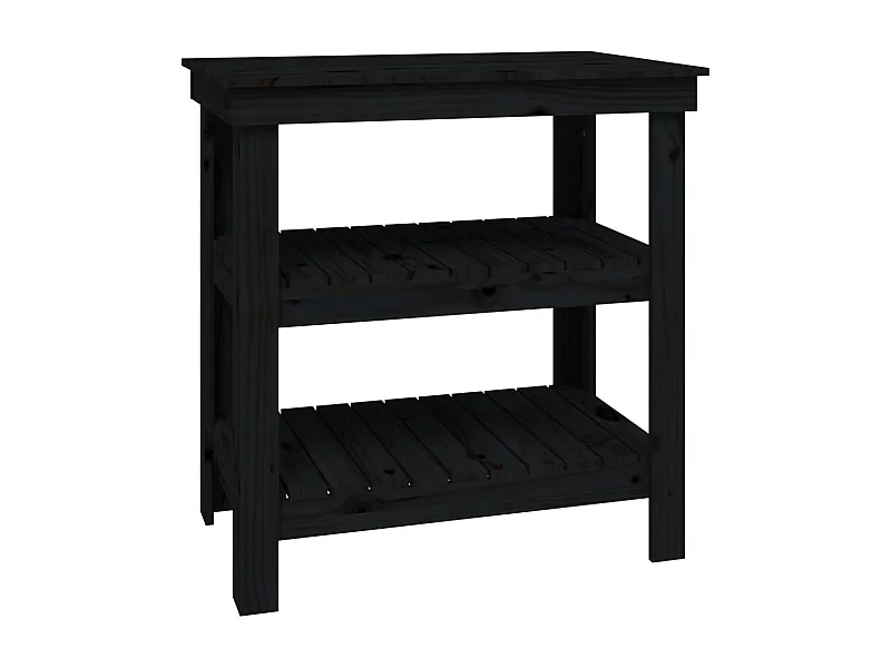 Prolenta Premium -  Werkbank Schwarz 78,5x50x80 cm Massivholz Kiefer