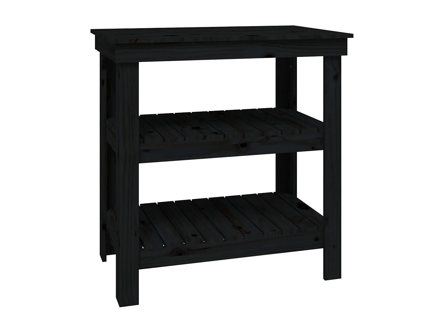 Prolenta Premium -  Werkbank Schwarz 78,5x50x80 cm Massivholz Kiefer