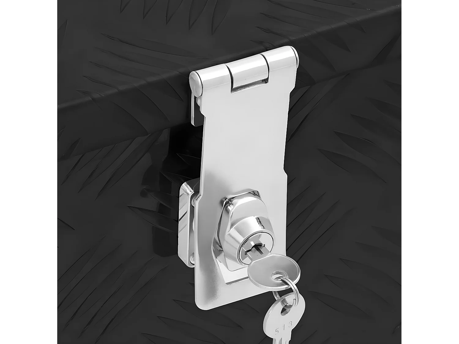 Prolenta Premium -  Aufbewahrungsbox Schwarz 90x47x33,5 cm Aluminium