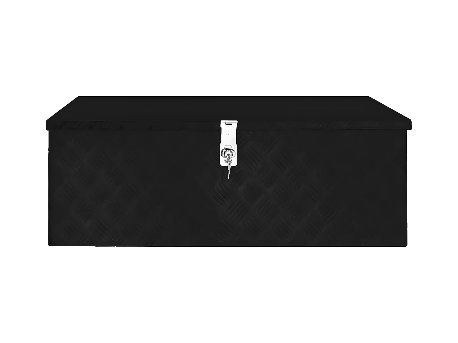 Prolenta Premium -  Boîte de rangement Noir 90x47x33,5 cm Aluminium