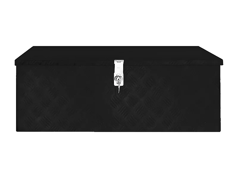 Prolenta Premium -  Contenitore Portaoggetti Nero 90x47x33,5 cm in Alluminio