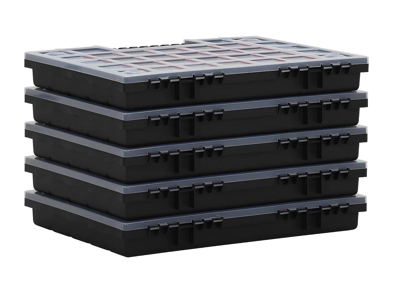 Maison Exclusive Cajas de accesorios 5 unidades polipropileno 40x30x5 cm