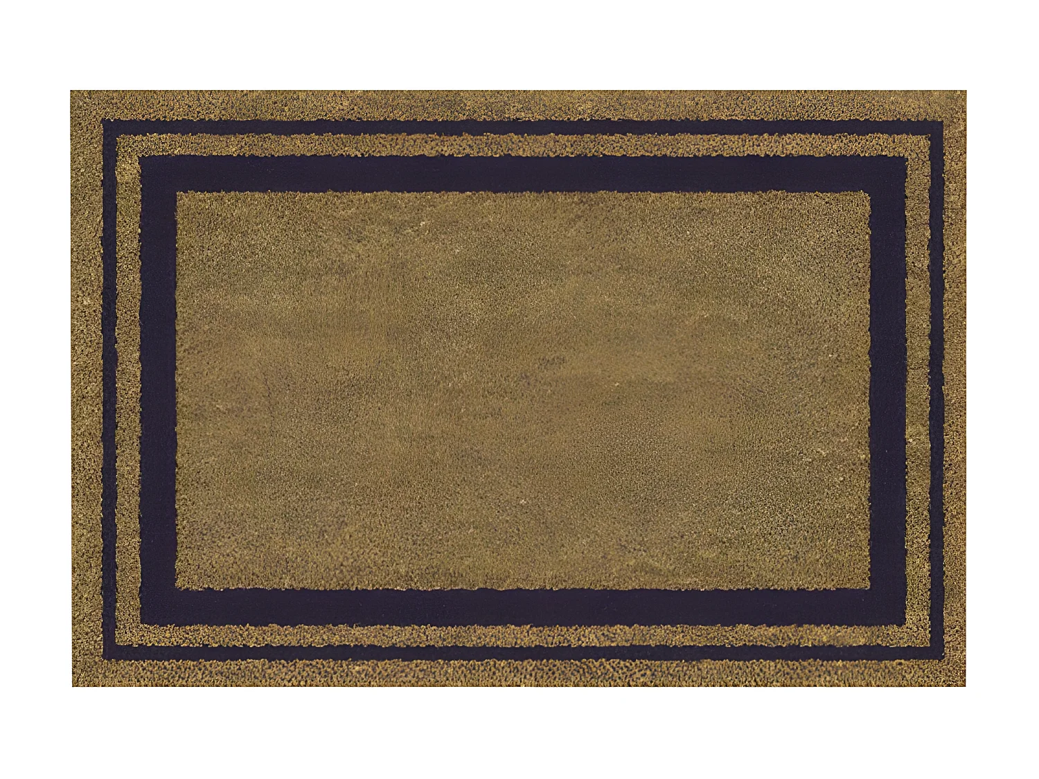 Natürlicher Kokosfaser-Teppich 40x60cm mit blauem Rand für den Innen- und Außenbereich