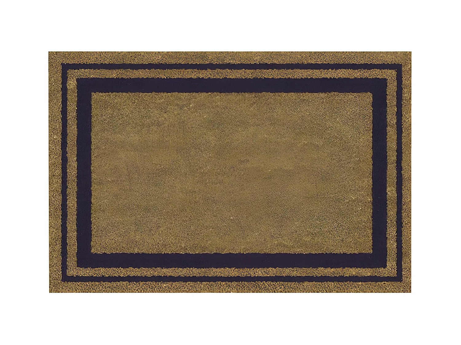 Tapis en fibres de coco naturelles 40x60cm avec bord bleu pour intérieur/extérieur abrité