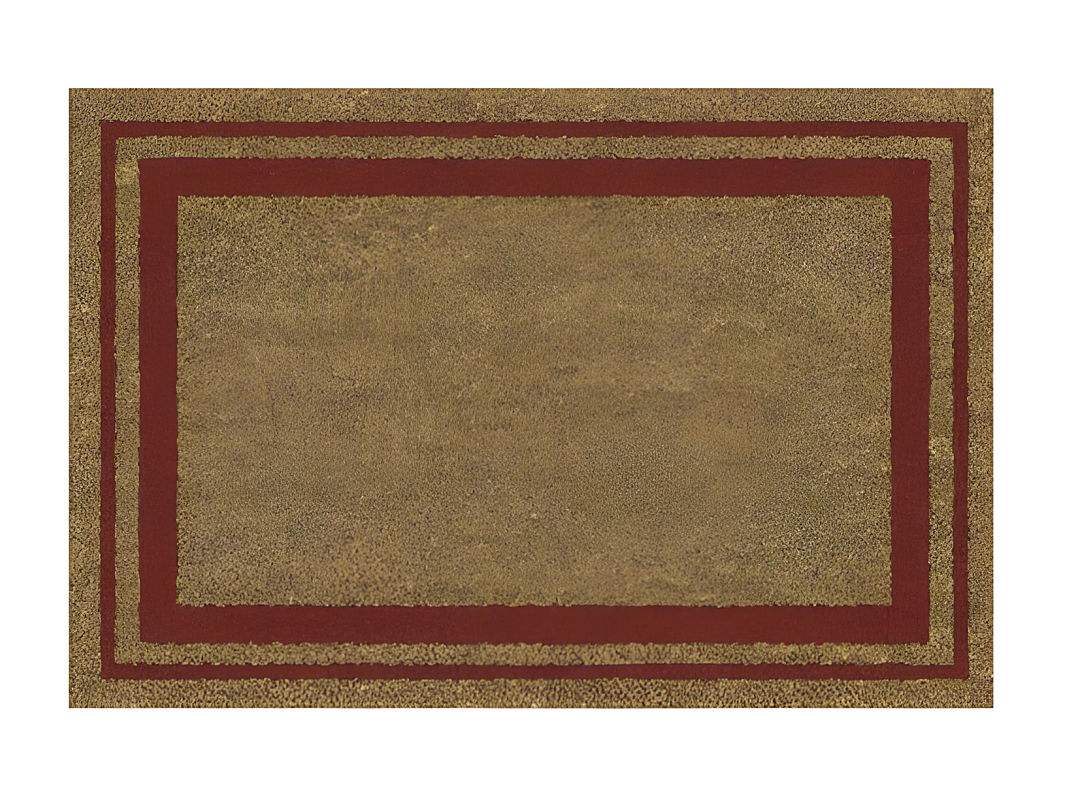 Natürlicher Kokosfaser-Teppich mit rotem Rand 40x60 cm - Innen-/überdachter Außenbereich