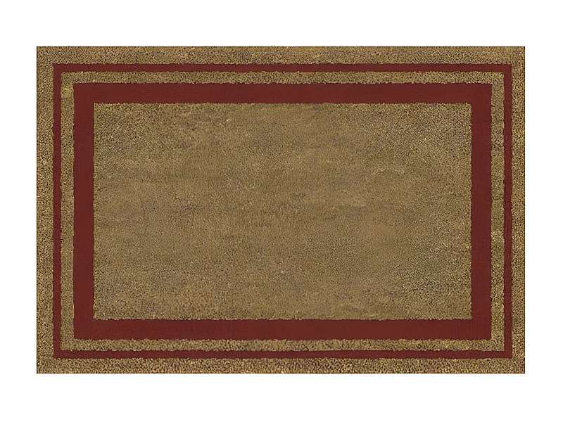 Natuurlijk Kokosvezel Tapijt met Rode Rand 40x60 cm - Binnen/Beschut Buiten