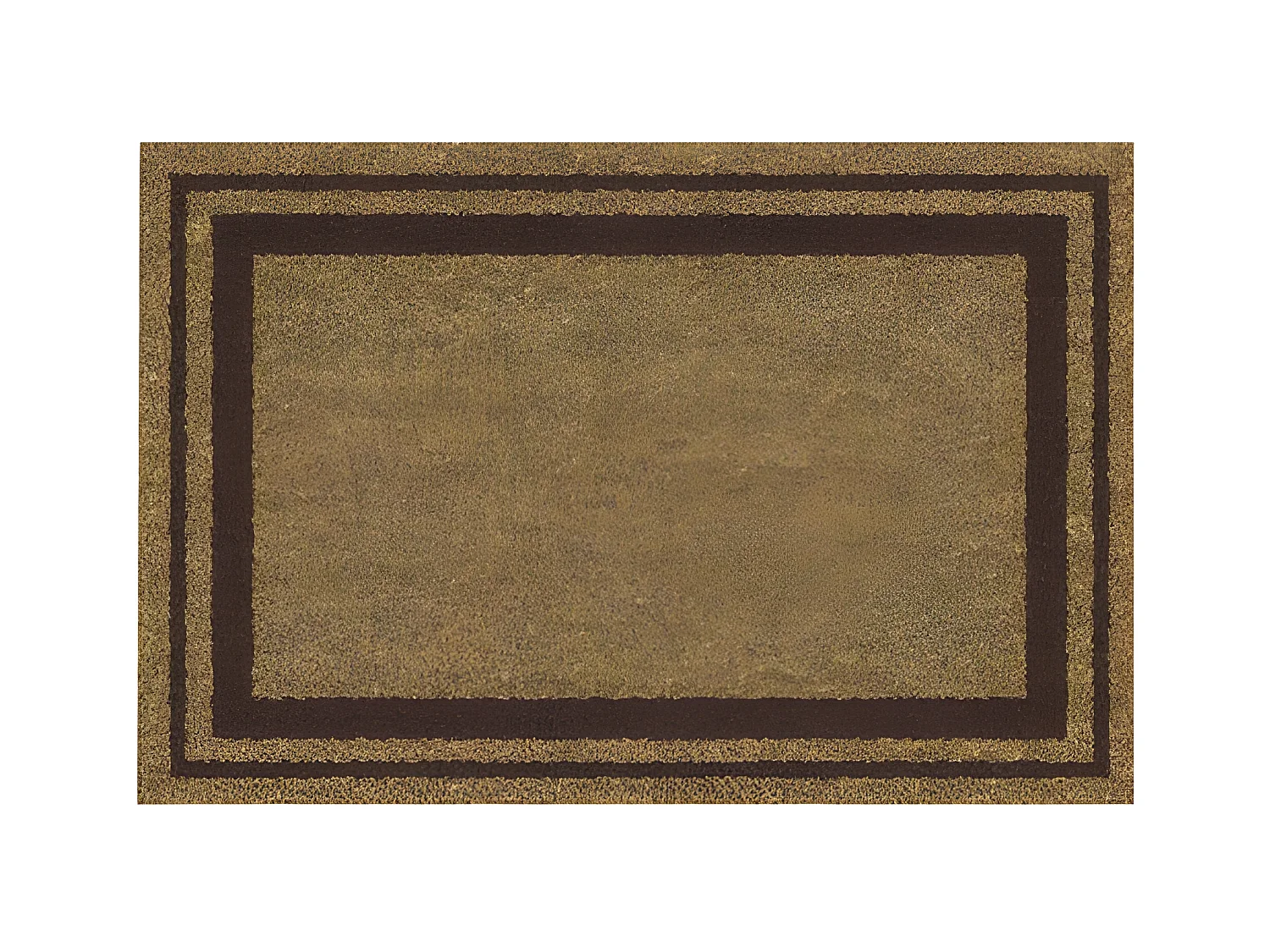 Tapis en fibres de coco naturelles avec bordure marron 40x60cm - IDMAT