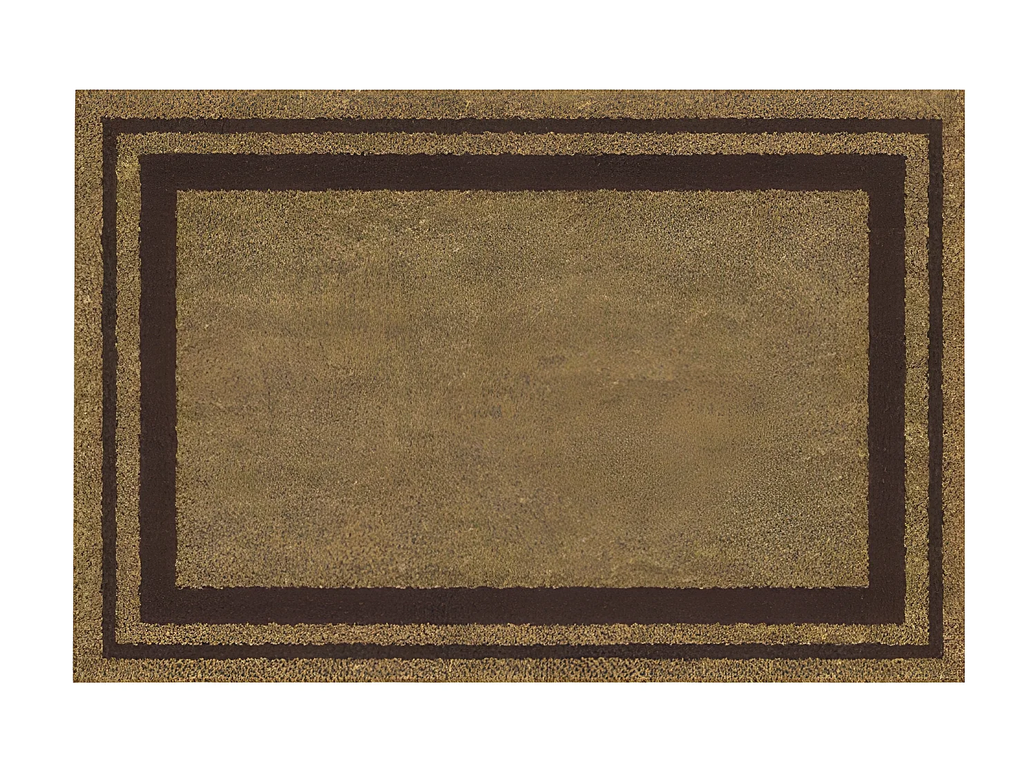 Alfombra de fibra de coco natural con borde marrón 40x60cm - IDMAT