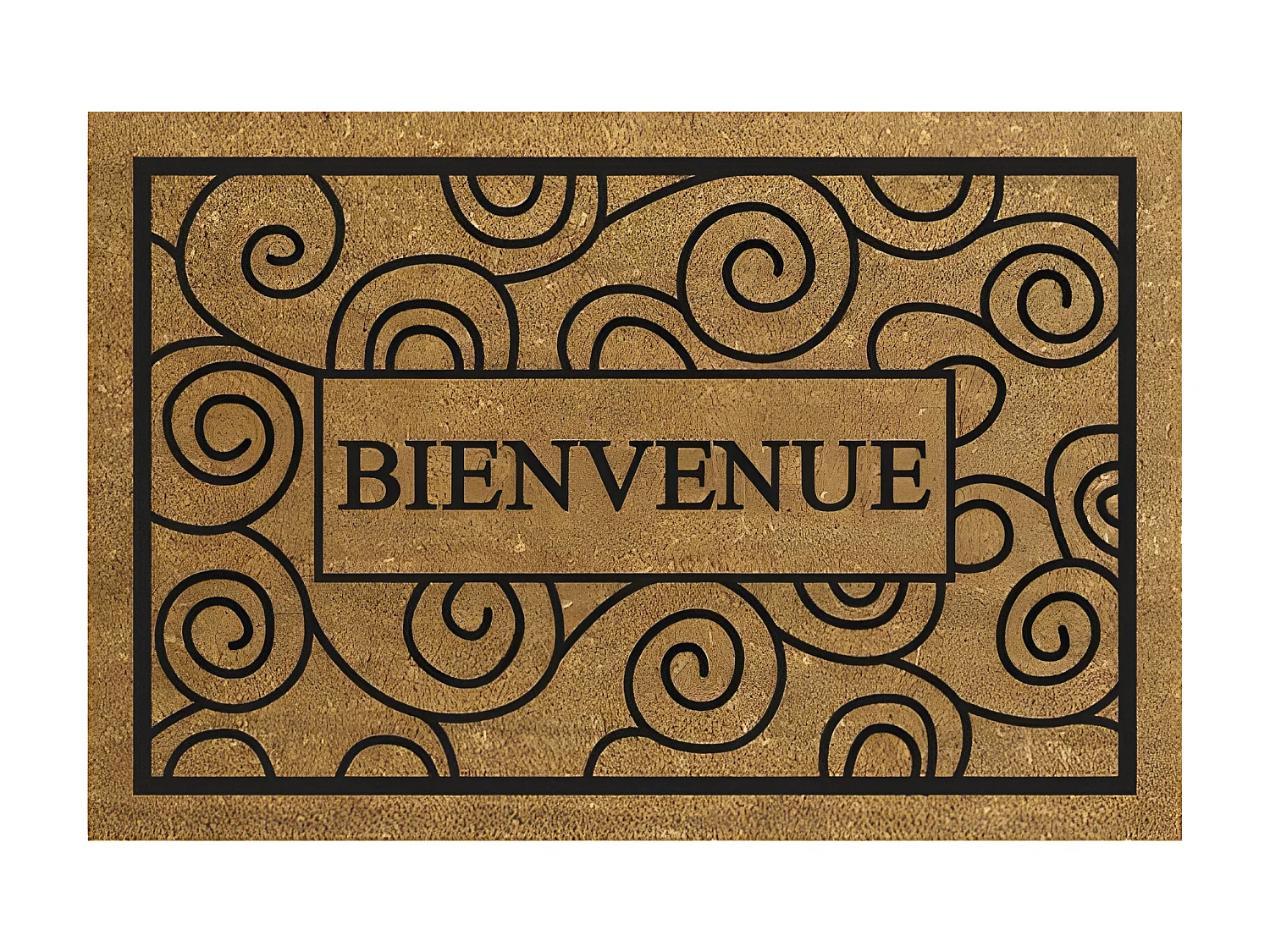 Tappeto di Benvenuto in Coco 40x60cm Idmat - Fibre Naturali Abrasive per Interni/Esterni Coperti