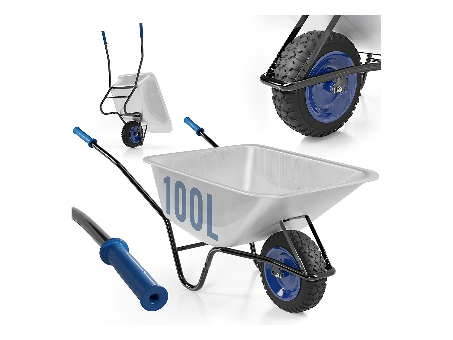 Brouette - 100L - Bleue