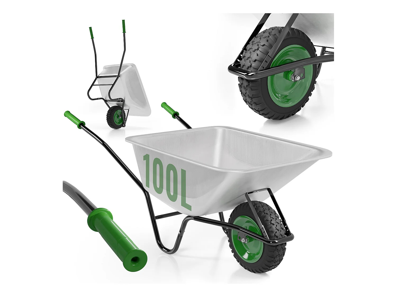 Brouette - 100L - Verte