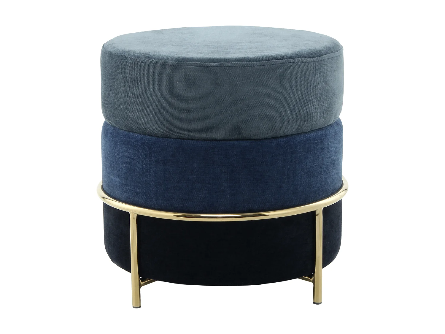 Tabouret - Emily Corduroy - Melange Blue et Or
