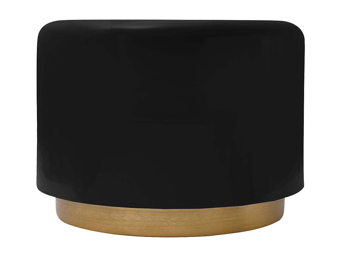 Hocker - Kruk - Voetenbank - Mirella - Zwart en Goud