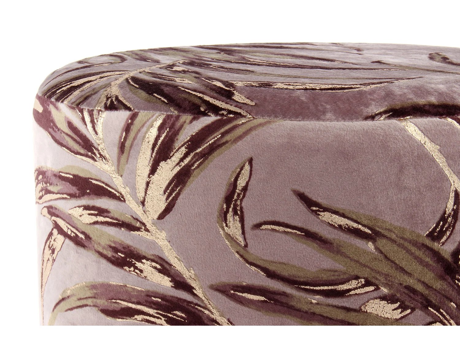 Hocker - Kruk - Voetenbank - Delphine - Violet en Goud