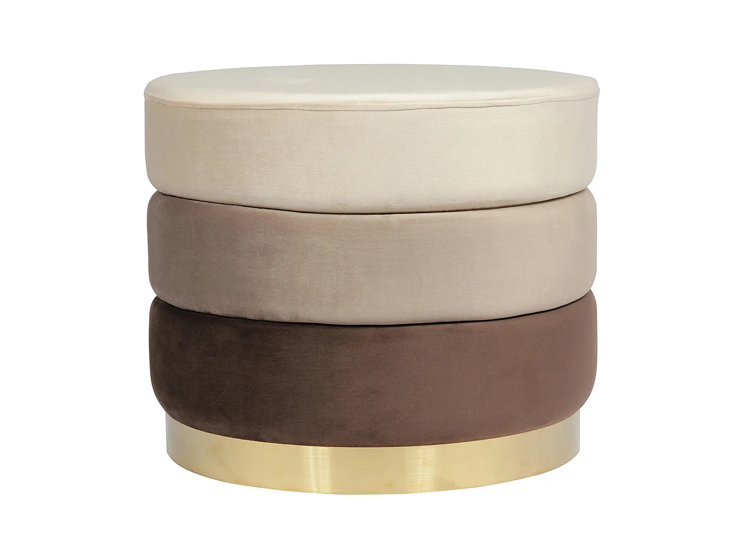Tabouret - Emily - Melange marron Licht - et Or