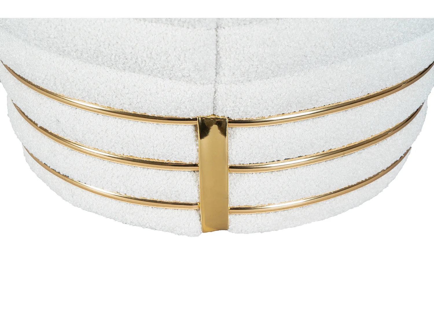 Hocker - Kruk - Voetenbank - Isabella fluffy - Wit