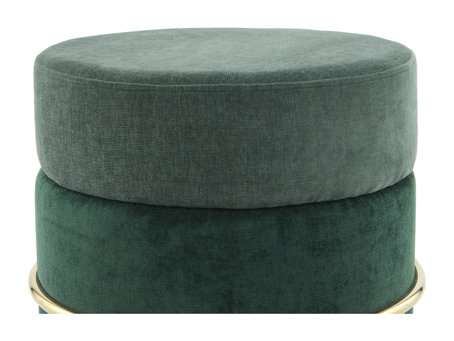 Hocker - Kruk - Voetenbank - Emily Corduroy - Mix Groen tinten en Goud