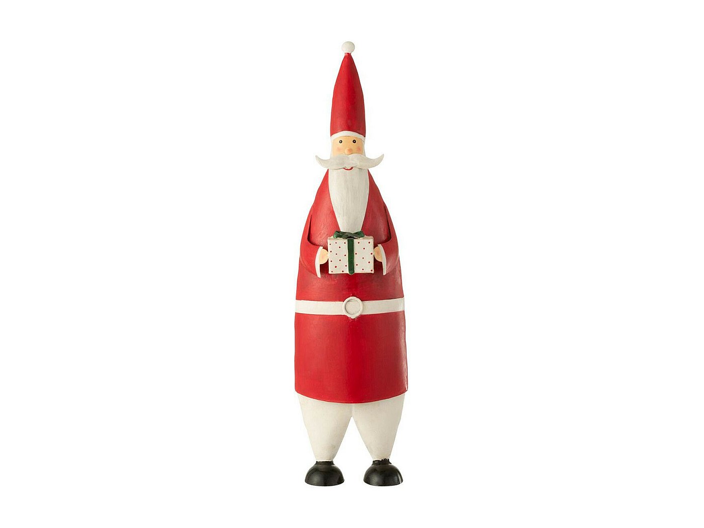 Grand Père Noël Debout - 60cm - Décoration Noël - Polyester Rouge - NEUF