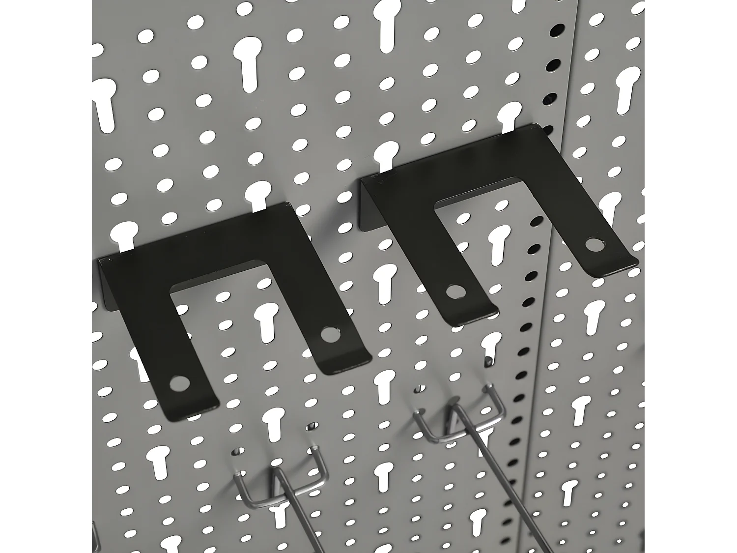 Prolenta Premium -  Panneaux perforés muraux 3 pcs 40x58 cm Acier