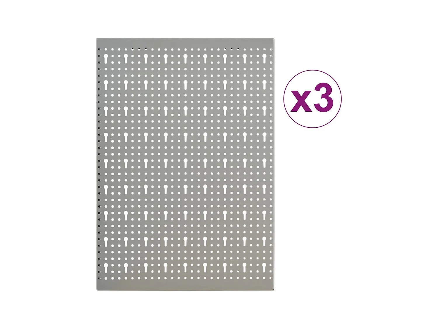 Maison Exclusive Tableros de clavijas para pared 3 unidades acero 40x58 cm