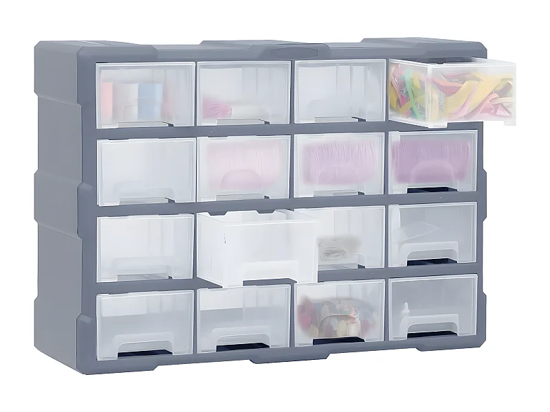 Maison Exclusive Organizador multicajones con 16 cajones medianos 52x16x37 cm