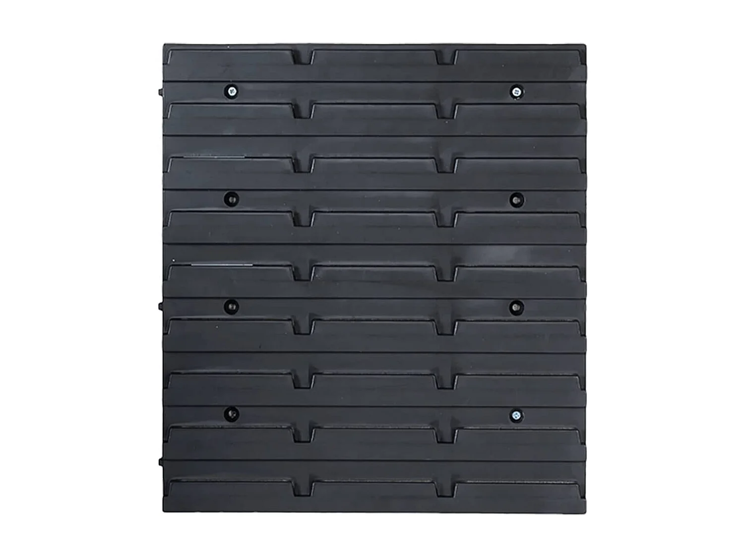 Garden Furniture -  Kit de cajas de almacenaje 141 pzas paneles de pared rojo/negro