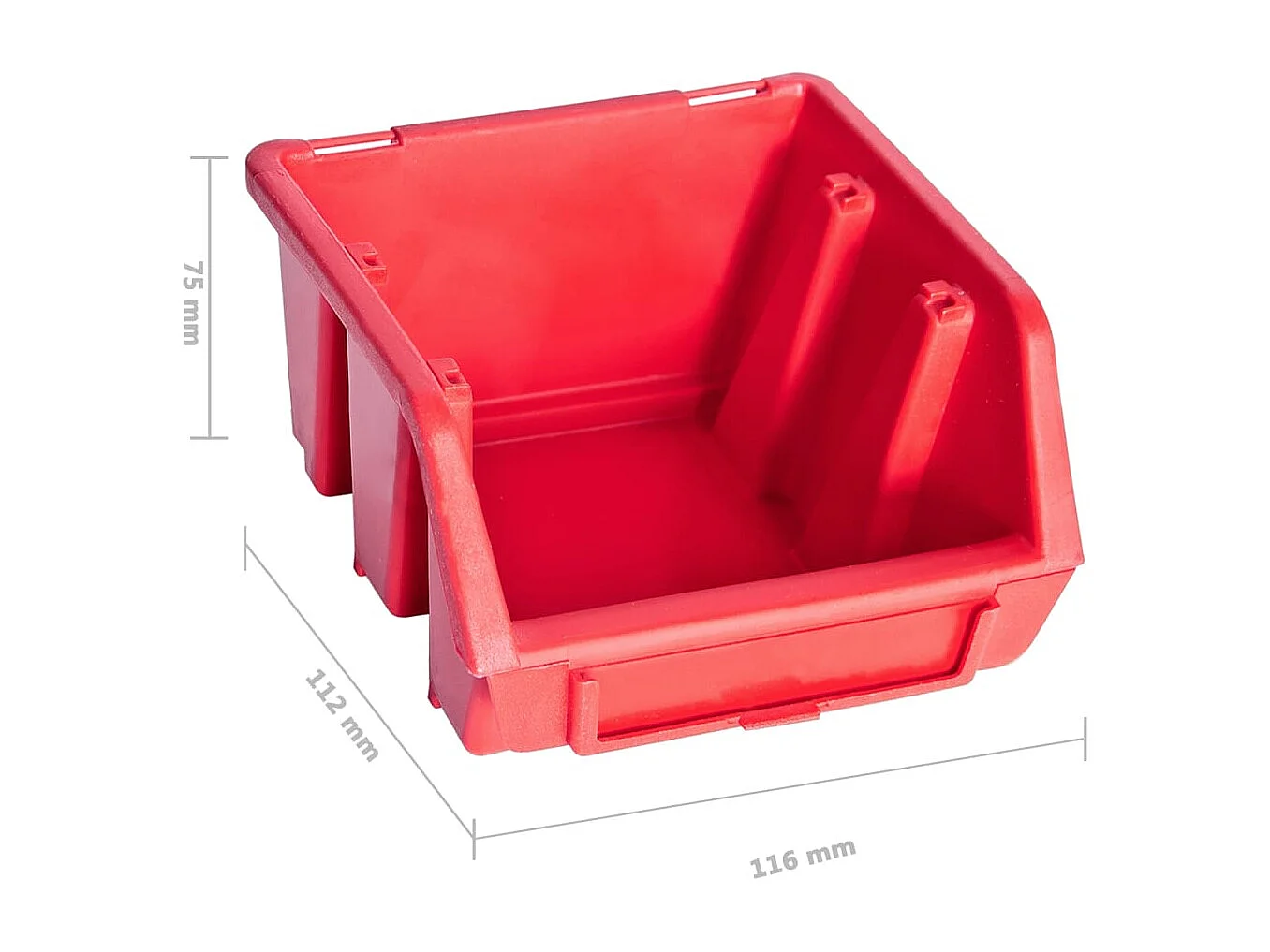 Garden Furniture -  Kit de cajas de almacenaje 141 pzas paneles de pared rojo/negro