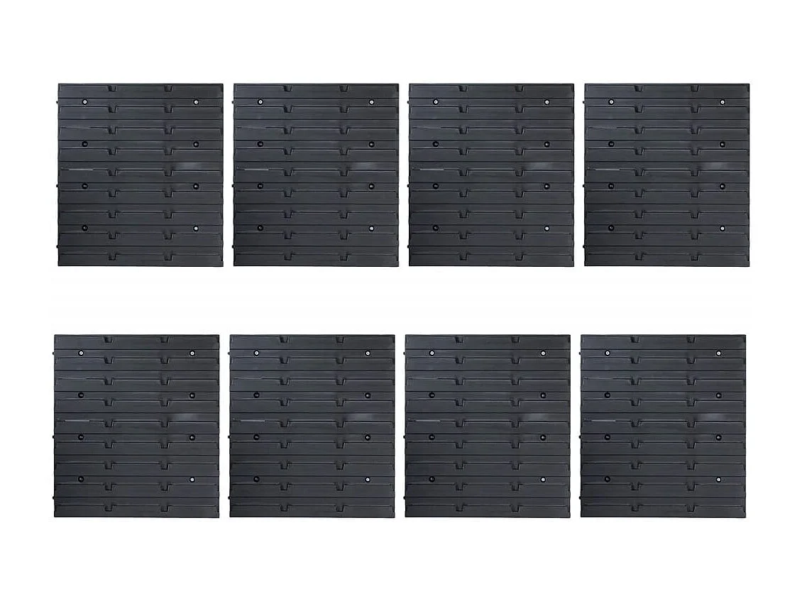 Garden Furniture -  Kit de bacs de stockage et panneaux muraux 141pcs rouge et noir