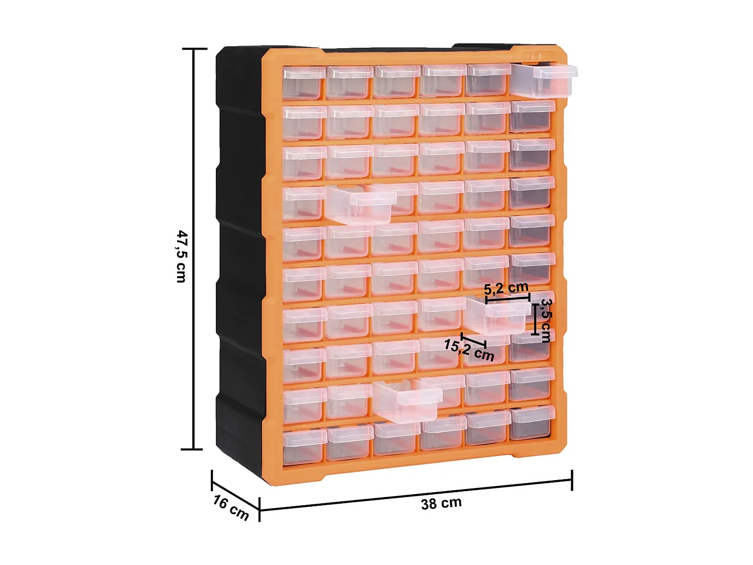 Maison Exclusive Organizador multicajones con 60 cajones 38x16x47,5 cm